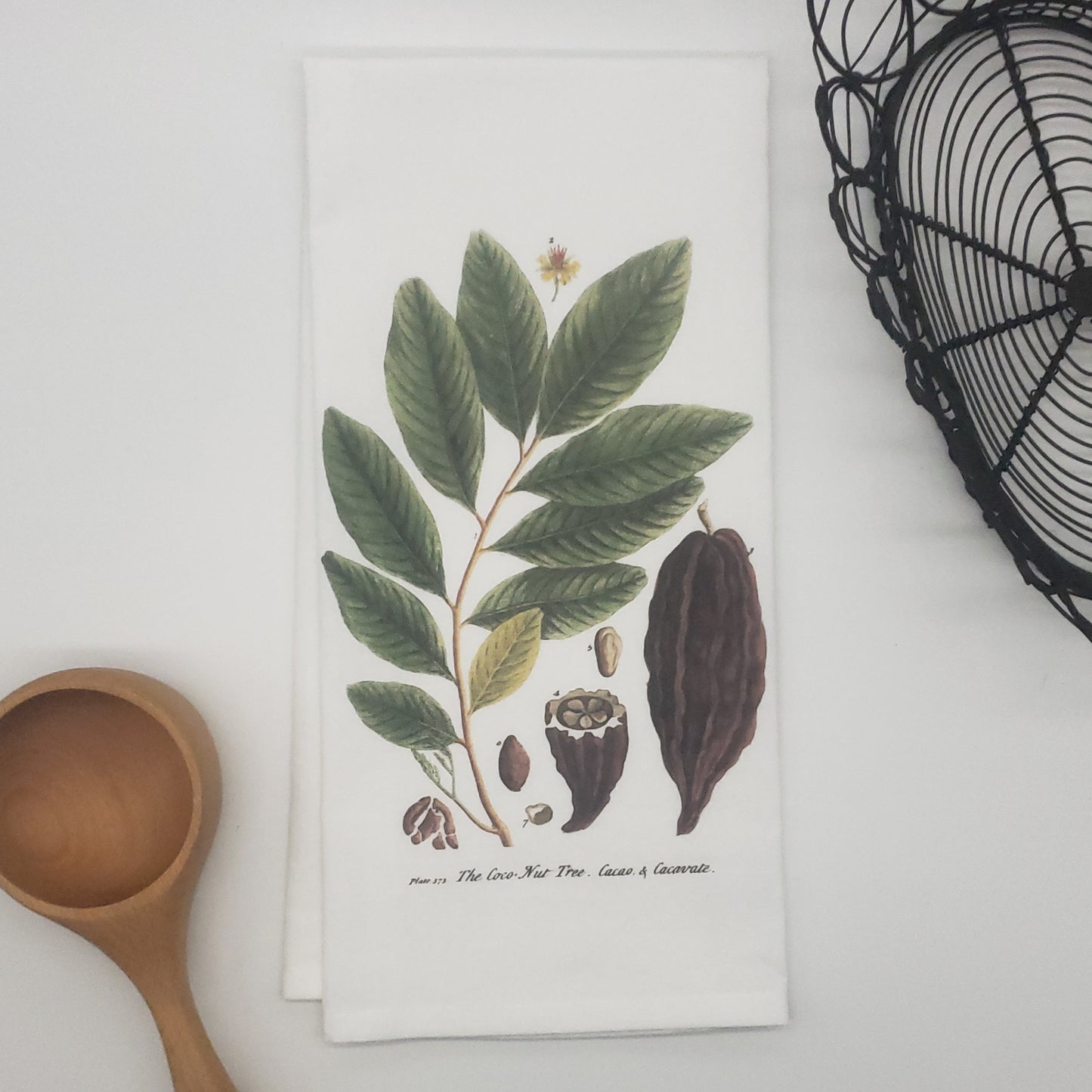 coco tea towel, image c.1737 - 100% Cotton Flour Sack